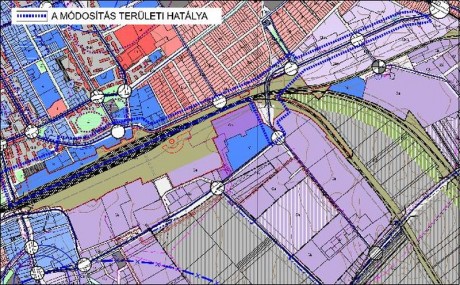 Településrendezési eszközök módosítása - Intermodális csomópont, Mártírok úti új felüljáró, Újváralja sor
